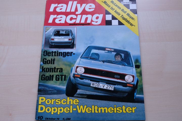 Deckblatt Rallye Racing (10/1976)